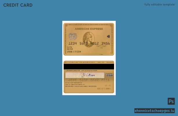 USA Texas 5Point Credit Union Bank American Express Goldkarte – Beispielvorschau